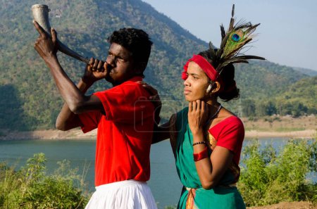 Téléchargez les photos : Danseuse tribale, papikondalu, andhra pradesh, Inde, asie - en image libre de droit
