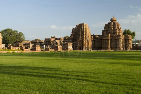 Photo for UNESCO World Heritage Site ; Kasivishvanatha North Indian style and Mallikarjuna Mixed Style temples built in eight century ; Pattadakal ; Karnataka ; India - Royalty Free Image