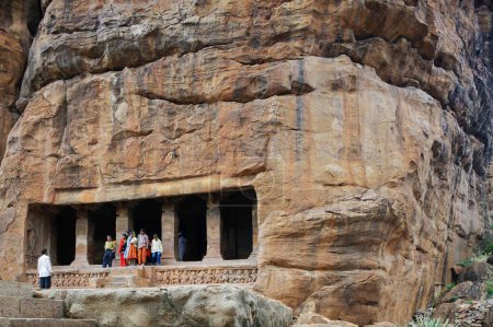 Photo for Heritage cave temples of Badami Chalukyan King Mangalesa 593-610 A.D. ; Karnataka ; India - Royalty Free Image