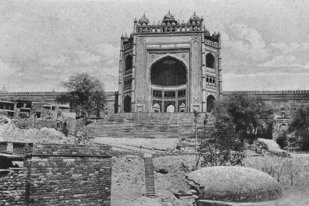 Téléchargez les photos : Vintage, Buland gate, fatehpur, sikri, uttar pradesh, Inde, asie - en image libre de droit