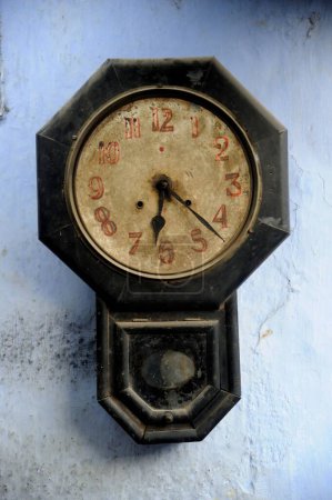 Téléchargez les photos : Horloge murale vintage, Inde, Asie - en image libre de droit