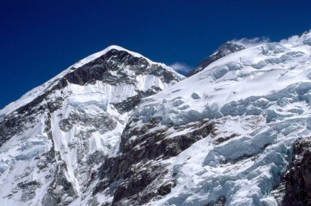 Mount Everest and Nuptse peak , Everest trek , Nepal