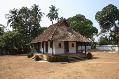 Gästehaus im Puthen Maliga Kuthiramalika Palace Museum in Thiruvananthapuram oder Trivandrum; Kerala; Indien
