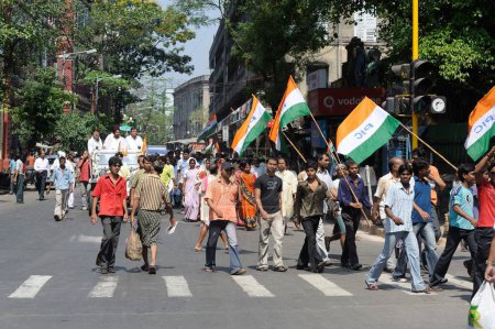 Foto de Manifestación de TMC en Calcuta Central India Asia - Imagen libre de derechos