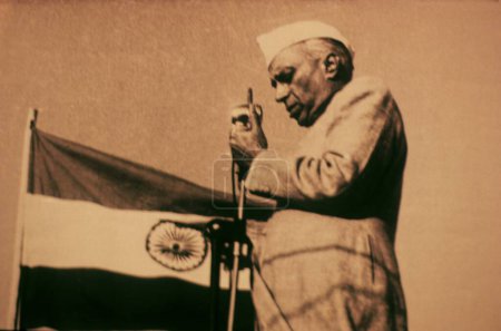 Photo for Pandit Jawaharlal Nehru, vintage photo - Royalty Free Image