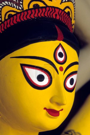 Foto de Ídolo de diosa durga preparado para el festival de puja durja, India - Imagen libre de derechos