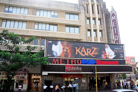 Photo for Bollywood cinema hall Metro theatre, Dhobi Talao, Vasudev Balwant Phadke Chowk, Marine Lines, Bombay Mumbai, Maharashtra, India - Royalty Free Image