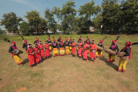Foto de Bailarinas tribales Mudia, jagdalpur, chhattisgarh, india, asia - Imagen libre de derechos