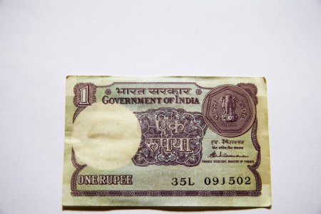 Photo for Indian currency one rupee note Government of India show front side - Royalty Free Image