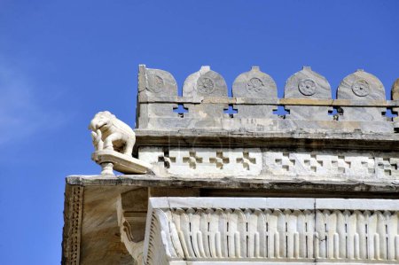 Photo for Statues carved in the corners of roof of adinatha jain temple ranakpur at rajasthan india Asia - Royalty Free Image