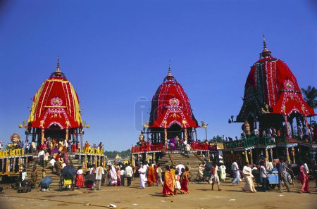 Photo for Rath yatra Rathyatra car festival the journey of Jagannath, puri, orissa, India - Royalty Free Image