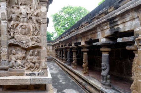 Téléchargez les photos : Temple Vaikuntha Perumal à Kanchipuram au Tamilnadu Inde Asie - en image libre de droit