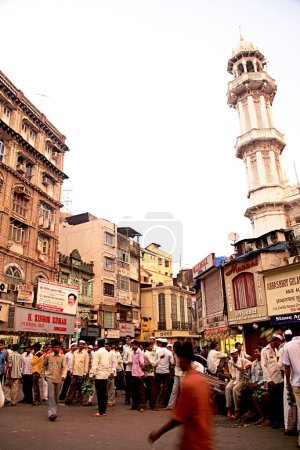 Téléchargez les photos : Lieu de culte Jama ou Jumma masjid ; Janjikar street ; Marine Lines ; Bombay Mumbai ; Maharashtra ; Inde - en image libre de droit