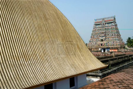 Gold roof of Chidambaram Nataraja temple ; Chidambaram ; Tamil Nadu ; India