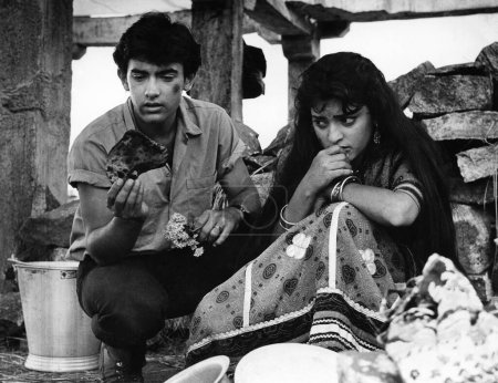 Foto de Indio hindi películas actor y actriz, juhi chawla y aamir khan, India, Asiático - Imagen libre de derechos