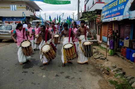Foto de Procesión de agitadores políticos, vagamon, kerala, india, asia - Imagen libre de derechos
