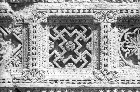 Photo for Wall carved, Rani ki vav, stepwell, patan, Gujarat, India, Asia - Royalty Free Image