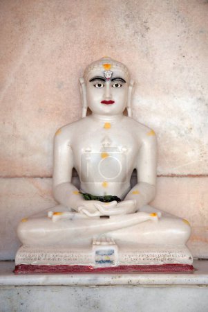 Idol of Mahavir swami at Siddhgiri temple ; Palitana ; Gujarat ; India
