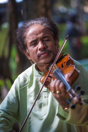 Photo for Indian violinist Dr Lakshminarayana Subramaniam India Asia - Royalty Free Image