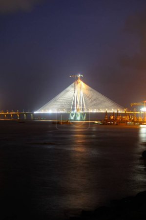 Bandra Worli Rajiv Gandhi sea link ; Bombay Mumbai ; Maharashtra ; India