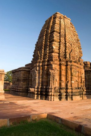 Patrimoine mondial de l'UNESCO ; Kasivisweshwara Kashivishvanatha Temple de style indien du Nord construit en huit siècles ; Pattadakal ; Karnataka ; Inde