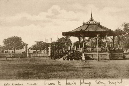 Photo for Old picture postcard of eden gardens , Calcutta Kolkata , West Bengal , India - Royalty Free Image