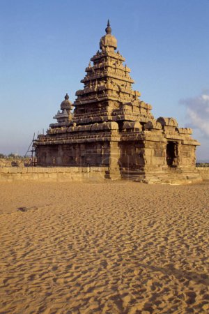 Foto de Mahabalipuram templo cerca de Madras Chennai en Tamil Nadu, India - Imagen libre de derechos