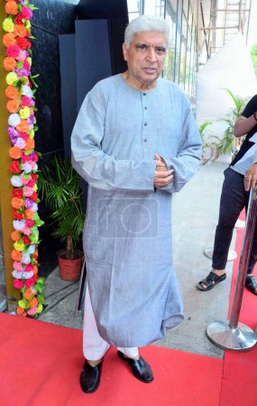 Photo for Javed Akhtar, Indian screenwriter, Indian lyricist, Indian poet, mahurat ceremony, Genius film, Mumbai, India, 22 May 2017 - Royalty Free Image