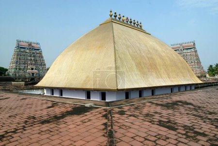 Photo for Gold roof of Chidambaram Nataraja temple ; Chidambaram ; Tamil Nadu ; India - Royalty Free Image