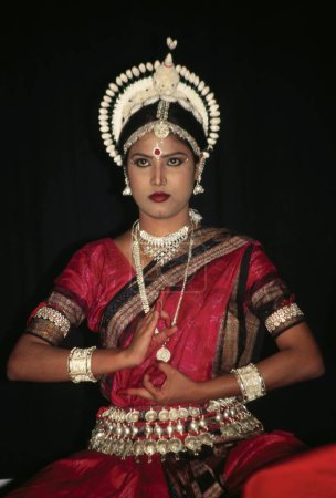 Photo for Odissi, woman performing classical dance of India - Royalty Free Image