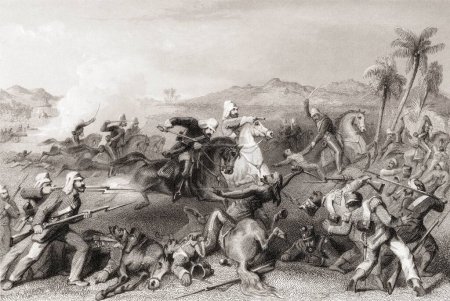 Téléchargez les photos : Attaque contre des mutins Sealkote par la cavalerie irrégulière du général Nicholson, Inde, Asie, 1857 - en image libre de droit