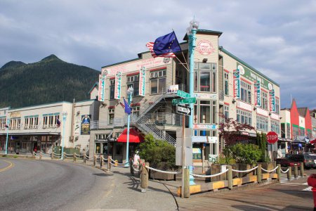 Photo for Street, shopping mall, Ketchikan, Alaska, U.S.A. United States of America - Royalty Free Image