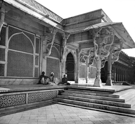 Photo for Old vintage lantern slide of Sheikh salim chishti tomb, fatehpur, sikri, Agra, uttar pradesh, India, Asia - Royalty Free Image