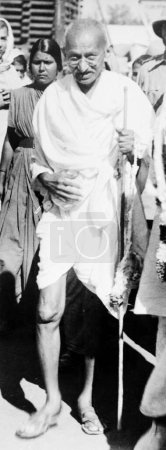 Foto de Mahatma Gandhi (1869, 1948) Líder de la Campaña de la India por el Gobierno Interno - Imagen libre de derechos