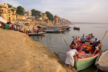 Foto de Assi ghat, varanasi, uttar pradesh, india, asia - Imagen libre de derechos