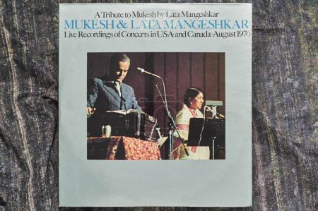 Photo for Long playing records of mukesh and lata mangeshkar, india, asia - Royalty Free Image