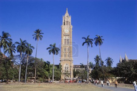Photo for Rajabai Clock Tower and Oval Maidan, Mumbai, India, Asia - Royalty Free Image