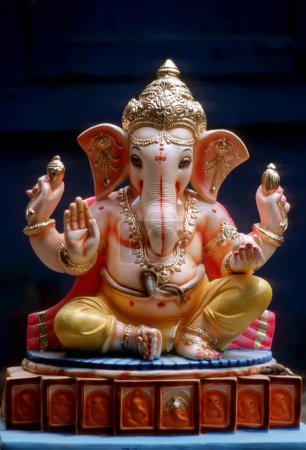 idol of Ganesh ganpati Festival , mumbai bombay , maharashtra , india