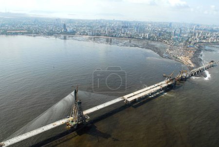 Bandra Worli sealink known rajiv gandhi bridge , Bombay Mumbai , Maharashtra , India