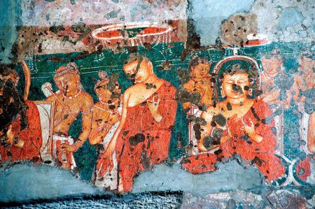 Photo for Paintings of ajanta caves , Aurangabad , Maharashtra , India - Royalty Free Image