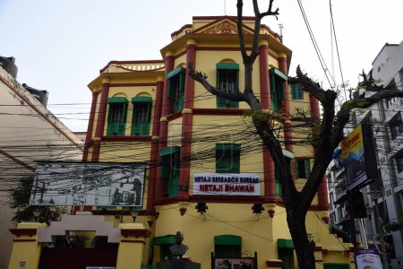 Foto de Netaji Bhawan, Netaji Bhavan, edificio patrimonial, Calcuta, Kolkata, Bengala Occidental, India - Imagen libre de derechos