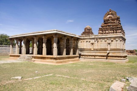 Temple Vitthala également connu sous le nom de temple vijaya vitthale construit par le roi Devarya II 1422-1446 ; Hampi ; Karnataka ; Inde