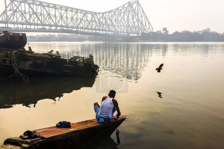 Téléchargez les photos : Pont Howrah, kolkata, ouest du Bengale, Inde, Asie - en image libre de droit