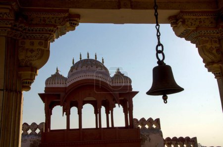 bell in Bhanda Shah Jain temple Bikaner Rajasthan India Asia