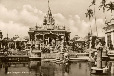 Photo for Old picture postcard jain temple , Calcutta Kolkata , West Bengal , India - Royalty Free Image