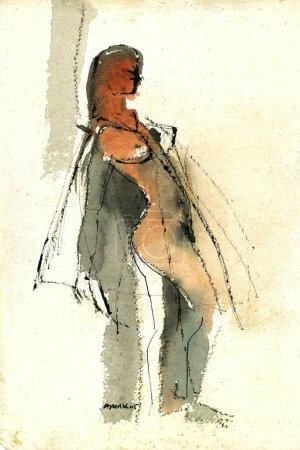 Foto de Figura desnuda dibujando mumbai bombay maharashtra - Imagen libre de derechos