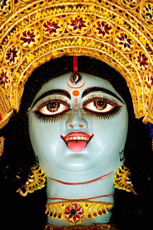 Foto de Imagen de la diosa Kali puja; Calcuta; Bengala Occidental; India - Imagen libre de derechos