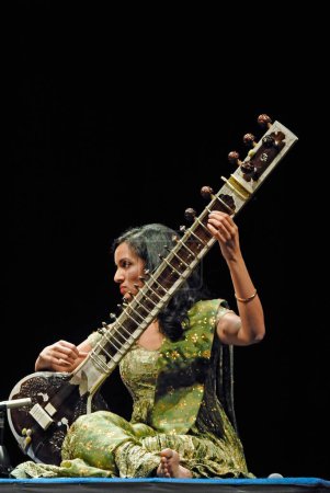 Photo for Anoushka shankar sitar player ; Bombay ; Mumbai ; Maharashtra ; India - Royalty Free Image