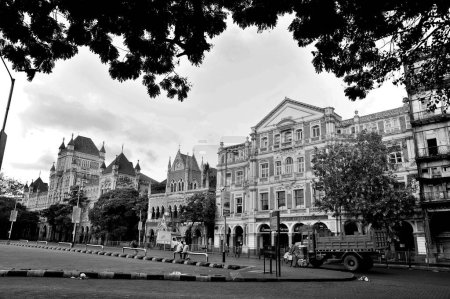 Téléchargez les photos : Elphinstone College, David Sassoon Library, Army and Navy Building, Kala Ghoda, Fort, Bombay, Mumbai, Maharashtra, Inde, Asie - en image libre de droit