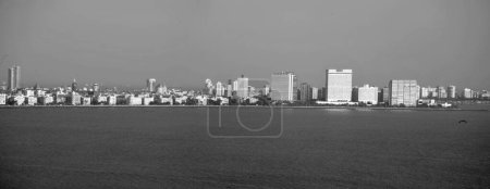 Skyline mumbai maharashtra, schwarz und weiß